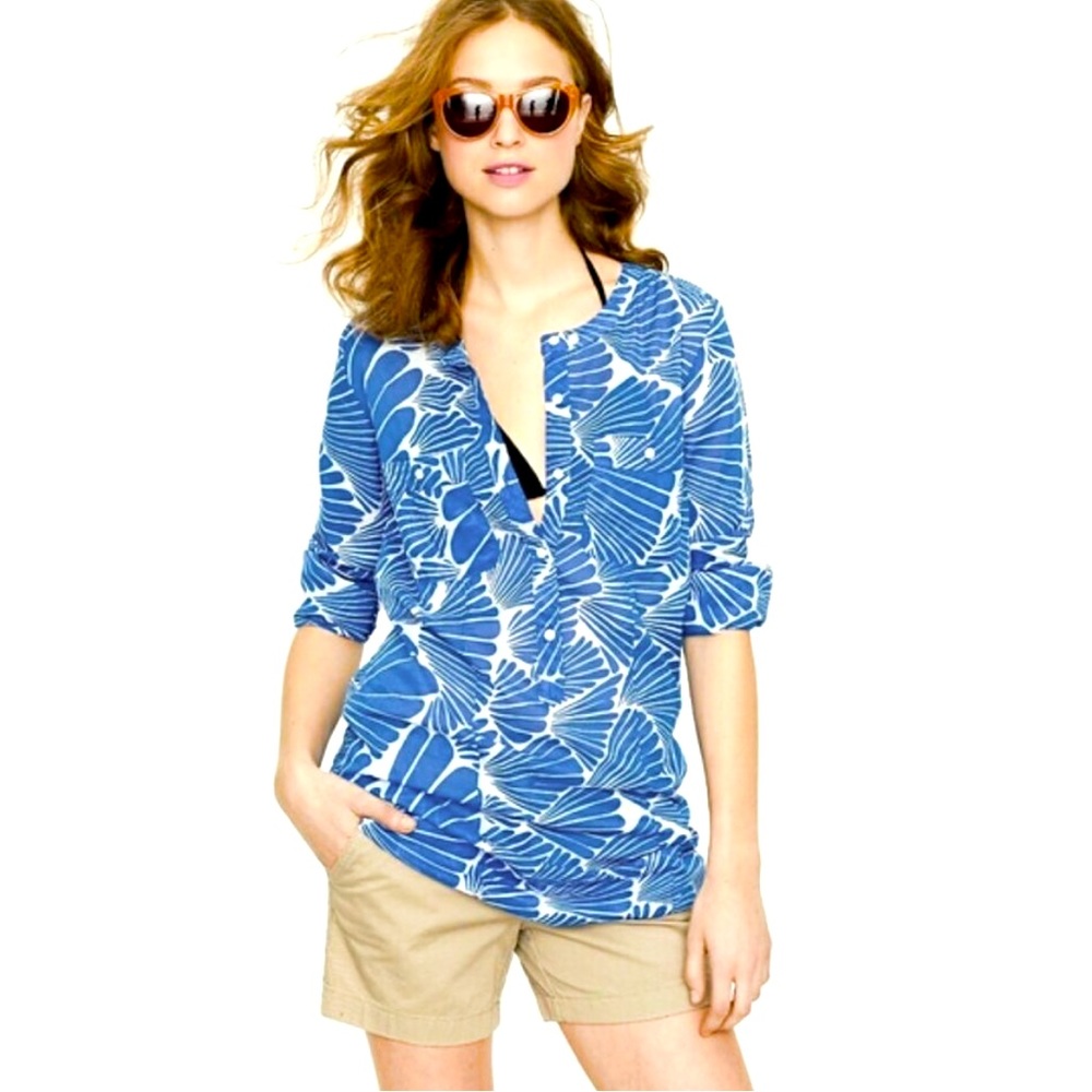 J. Crew FanFare Swim Beach Cover-up Tunic Shirt